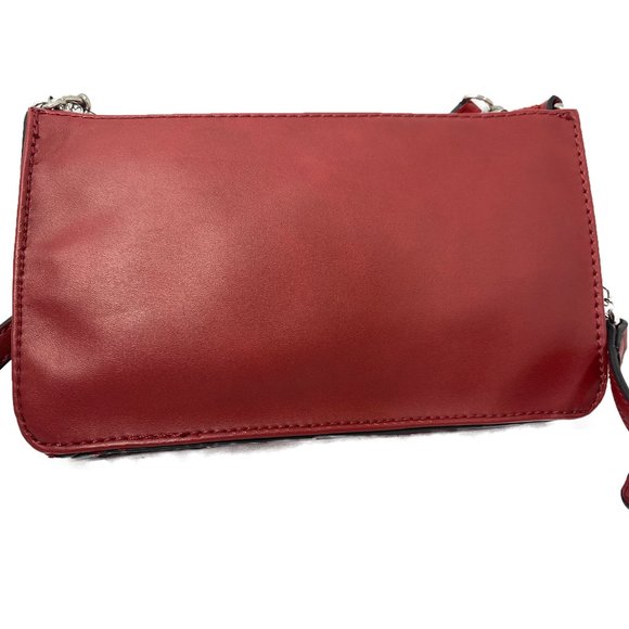 GUESS Factory Jaslynn Embossed Logo Crossbody Cranberry, One Size - Picture 6 of 7